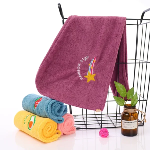 Dry Hair Cap Bath Cap with Water Absorption Fast Dry Hair Towel Being Soft without Falling Hair Super Strong Water Absorption - Image 4