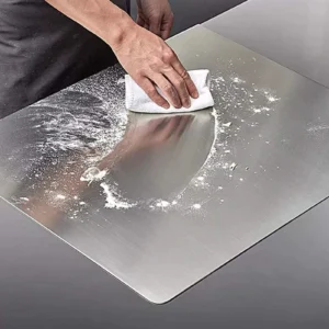 Stainless Steel Cutting Board With Lip Countertop Protector Multifunction Pastry Baking Board Fruit Meat Chopping Board
