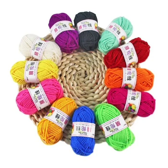 kf-S18ad8201393f4500971b8fc4ec961979z 12pcs Multicolor Yarn Knitting Supplies , Crochet Craft For Crocheting And Knitting Yarn Starter Kit For Beginners - Image 3