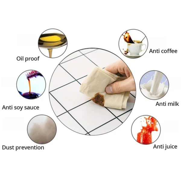 1pc 137X90CM Black And White PEVA Waterproof Oilproof Tablecloth Table Cloth Plaid Pattern Table Cover For Party Outdoor Picnic - Image 5