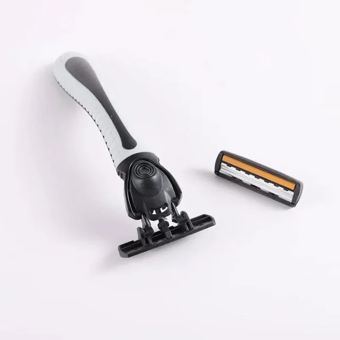 kf-S1a27782a02d94417bdb93b62550aadf59 Shaver Brand New Design Men Razor Shaving Three Layer Shaver Reusable Razor Imported Blade Multi Tool Head Replace - Image 3