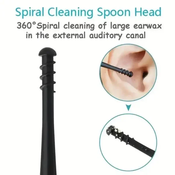 2pc Spiral Ear Spoon, Double Headed Rotating Ear Digging Spoon, EarPicking Tool, Double-Ended Earpick, Clean Ear Safety - Image 6