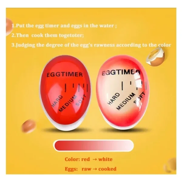 Mini Egg Timer Creative Egg Indicator Resin Egg Timer Kitchen Timer Kitchen Tool Eco-friendly Resin Time Setting Indicator Timer - Image 1