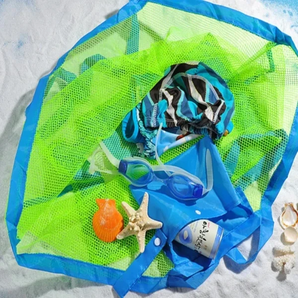 Children Sand Away Protable Mesh Bag Kids Bath Toys Storage Bags Swimming Large Beach Bag for Towels Women Cosmetic Makeup Bag - Image 6