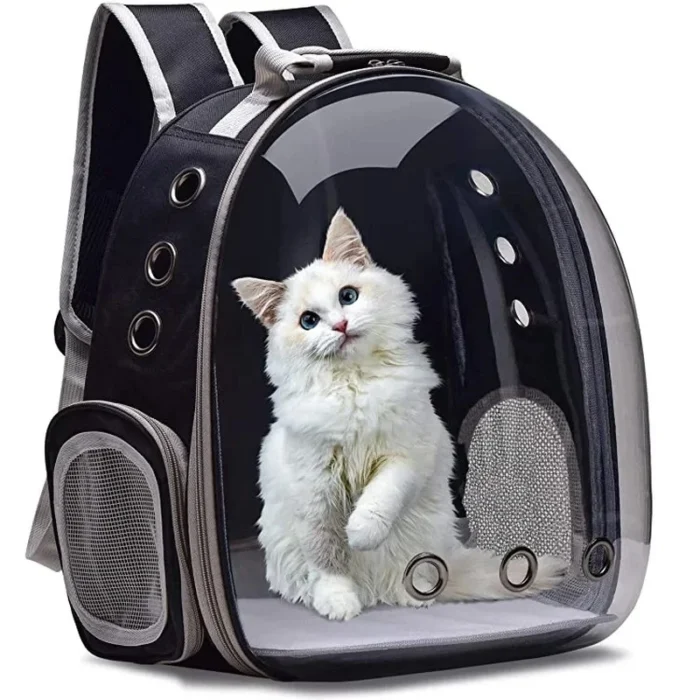 kf-S23a423ed4b654988997e446296f3d30an Cat Pet Carrier Backpack Transparent Capsule Bubble Pet Backpack Small Animal Puppy Kitty Bird Breathable Pet Carrier for Travel - Image 1