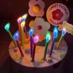 Colored Birthday Party Supplies 6/12pcs Wedding Colorful Multicolor Candles Safe Flames Dessert Cake Candles Decoration - Image 3