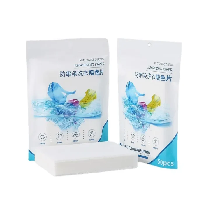 kf-S2408f2f6462345d3b327a23482f2de5cQ 50 PCS/Bag Laundry Tablets Laundry Paper Anti-Staining Clothes Sheets Anti-String Mixing Color Absorption Washing Accessories - Image 6