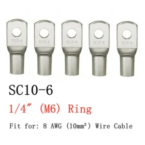 20PCS 4-25mm Assortment Tinned Copper Lugs Ring Crimp Terminals Battery Wire Welding Cable Connectors Kit