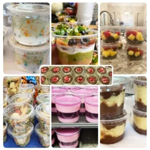 50pcs 5.5oz Disposable Plastic Cups with Lids Perfect for Ice Cream Drinks Soups Snacks Desserts & More!