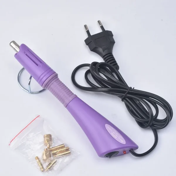 EU /US Purple Hotfix Rhinestone Applicator Hot Fix Applicator Fast Heating Iron-on Wand Heat-fix Rhinestones Glass Diamond Tool - Image 6
