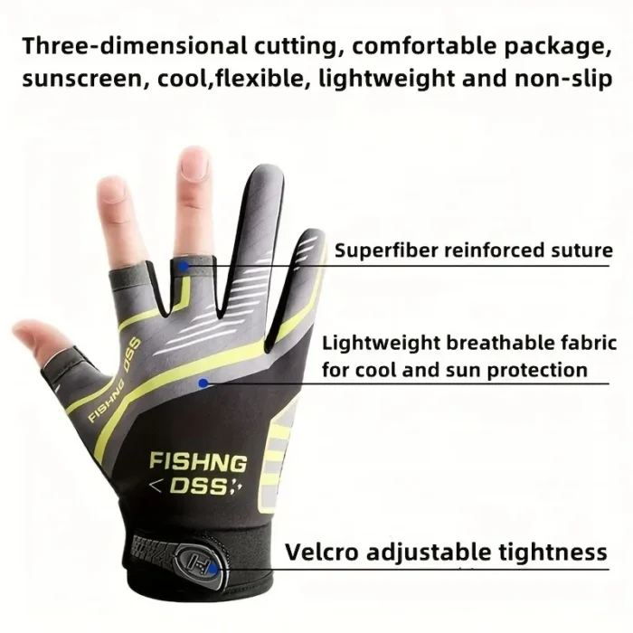 kf-S2a978851ab814e3fbe5fac5c7fd41ebfn Anti-Slip Fishing Gloves Wear-resistant Summer Outdoor Breathable Angling Cycling Sports Gloves Fishing Apparel - Image 5