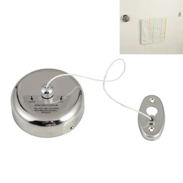 Wall-mounted Clothes Line Windproof 2.8m Adjustable Strength Nylon Durable Non-slip Drying Rack Rope Laundry - Image 5