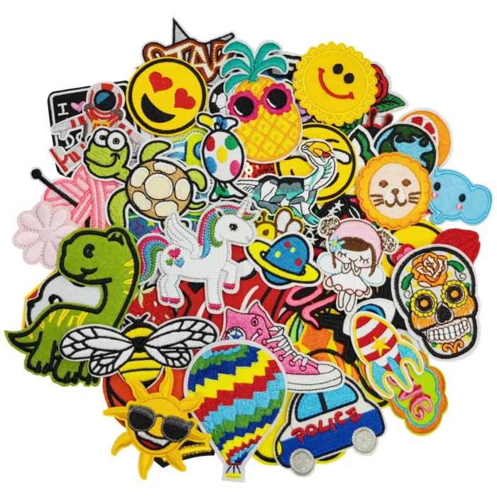 kf-S2b6e70143f2342ca829da95a11006e09L Cartoon Fruit Patches For Clothing Thermoadhesive Patches Cute Animal Patch Iron on Embroidery Patches on Clothes Applique - Image 2