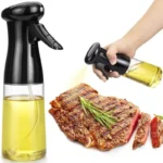 1pc Black Kitchen Oil Bottle Cooking Oil Spray 200ml Pneumatic Spray Bottle Fitness Barbecue Spray Oil Dispenser - Image 2