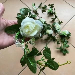 1Pcs 2.2M Artificial White Flower Fake Hanging Fake Vine Plants Leaves Artificials Garland Flowers Wedding Decoration