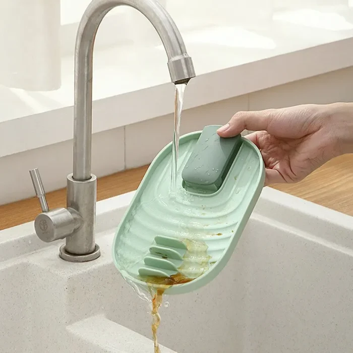 kf-S2f8c688872cf43a19ff0168672060bd5I 1pc Green/Pink/Bule/Pink Silicone Nordic Style Pot Lid Shovel Storage Rack Practical Multifunctional Kitchen Supply Non Slip - Image 5