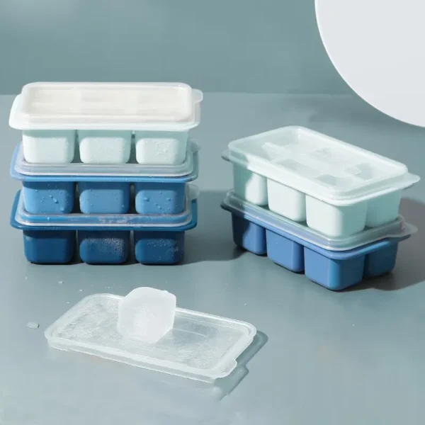 Ice Cube Ice Box Frozen Mold Refrigerator Homemade Frozen Ice Box with Lid Silicone TikTok Hot Ice Cube - Image 2