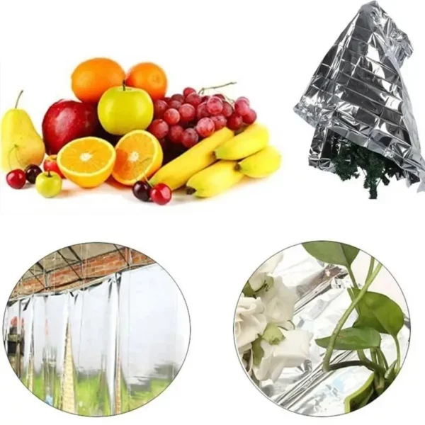 1pc Silver 210x130cm High Reflective Polyester Film Used For Planting Tent Room Garden Greenhouse Agriculture And Promoting - Image 4
