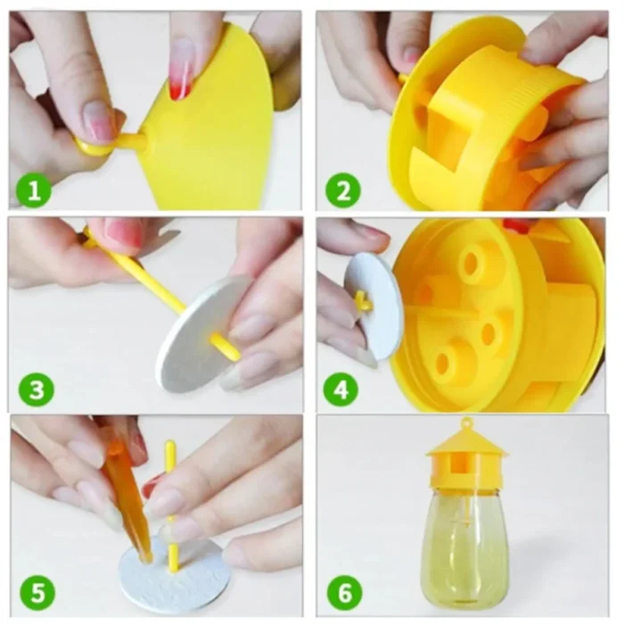 kf-S30462af5085c41c18feec46a75cc05b4h Plastic Fruit Fly Trap Killer Drosophila Trap Anti Fly Fruit Fly Killer Catcher Orchard Insect Trap Pest Control Fly Bee Trap - Image 6
