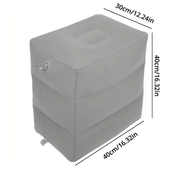 1pc Inflatable Foot Rest Pillow For Travel Portable Adjustable Three Layers Height Stool For Foot Rest Leg Cushion Pillow - Image 6
