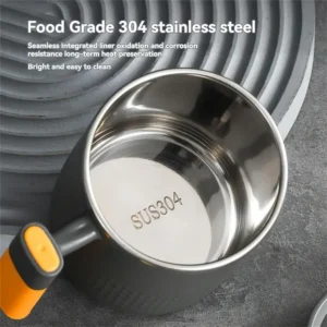 304 Stainless Steel Mug With Tea Leak Tea Cup Double Layer Coffee Cup Japanese Tea Cup Milk Cup