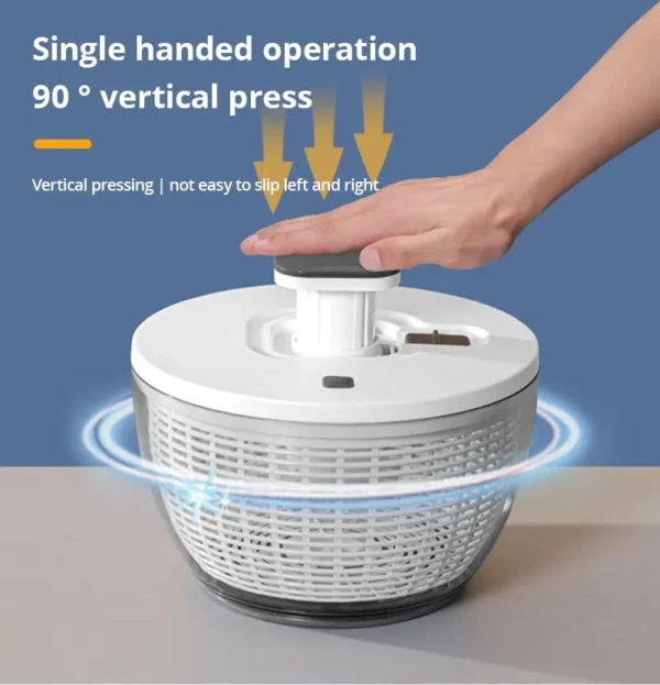 Press Type Vegetable Dehydrator Fruit Dryer Household Large Capacity Dehydrator Kitchen Accessories Drain Salad Basket Gadgets - Image 1