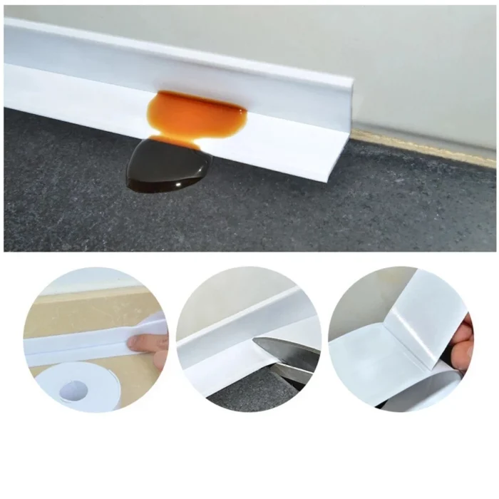 kf-S3521e0b1d08e4d62994d362832534ac5f 1pc Bathroom Waterproof Wall Stickers Sealing Tapes PVC Adhesive Sealing Strips Sink Edge Tape Kitchen Bathroom Accessories - Image 3