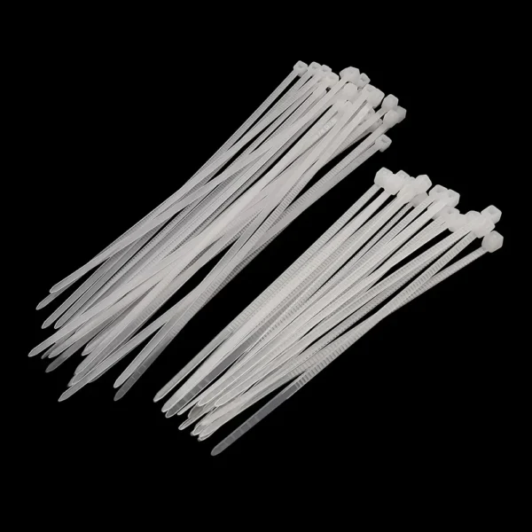 100Pcs White Self locking Nylon Industrial Cable Tie1.99mmx80/100/120/150/200 2.7mmx300 Fasten Cable Organiser Wire Cable ZipTie - Image 5