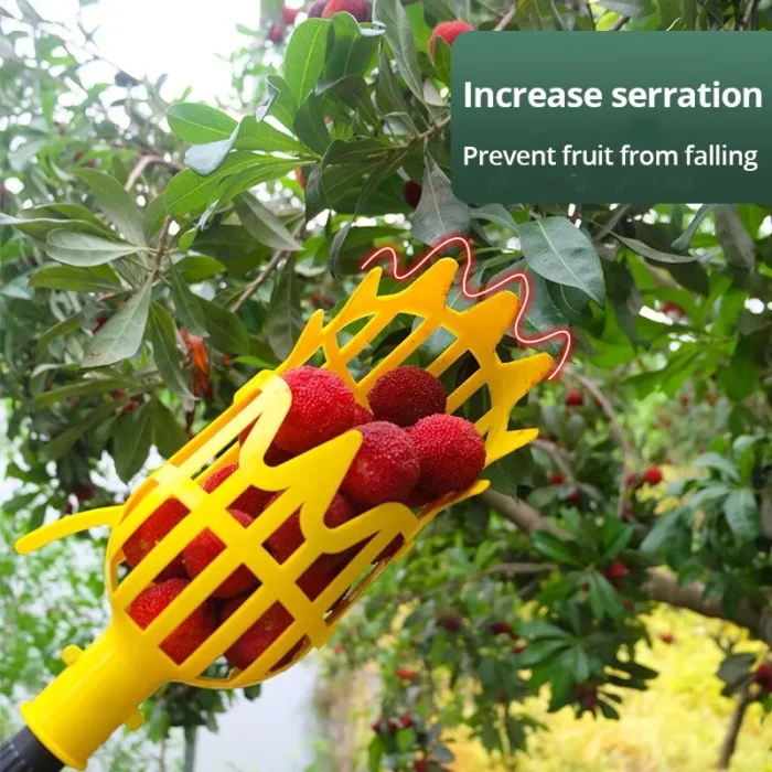 kf-S3742b18247804212a6c7992b5e320031W Farm Garden Picking DeviceGarden Tools Deep Basket Fruit Picker Head Convenient Fruit Catcher Apple Peach Picking - Image 2