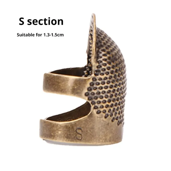 kf-S37aaa0fcf5ac4671b2d6b72d72f4bb08w 1pc Copper Thimble Sewing Retro Finger Protector Anti Slip Ring For Protect Fingers During Sewing Sewing Supplies Sewing Kit - Image 6