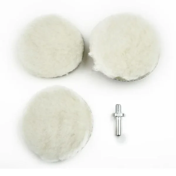 5Pcs 4 Inch Flocking Sanding Disc Hook And Loop Backing Buffing Pads Wool Polishing Wheel For Electric Drill Polisher - Image 2