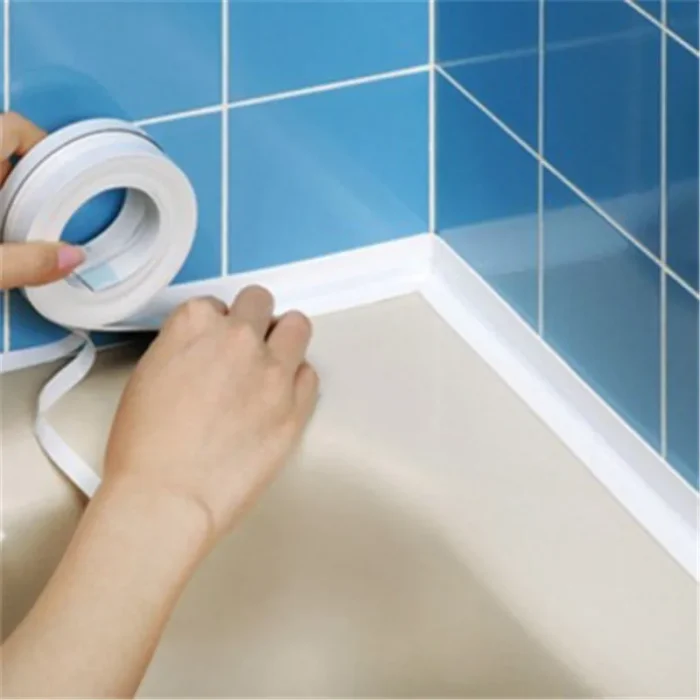 kf-S39e95d7549bd42c4a7dd66dc6dc2d57ag 1pc Bathroom Waterproof Wall Stickers Sealing Tapes PVC Adhesive Sealing Strips Sink Edge Tape Kitchen Bathroom Accessories - Image 1