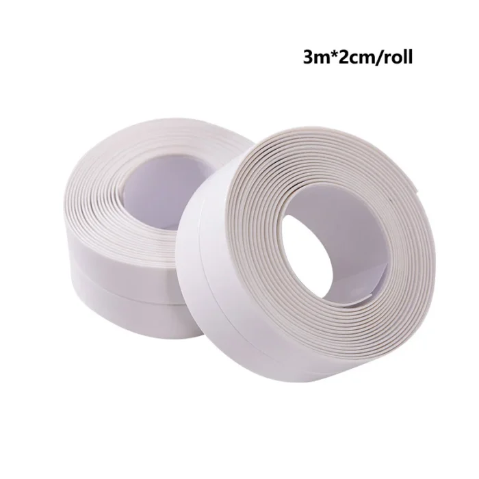 kf-S3b48db8e26a94fd382a7f854b997d846E 1pc Bathroom Waterproof Wall Stickers Sealing Tapes PVC Adhesive Sealing Strips Sink Edge Tape Kitchen Bathroom Accessories - Image 6