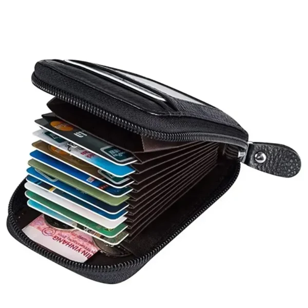 1pc Organ Card Bag Korean Edition Portable Women's Short Bank Card Cover Business Card Clip Zipper Vertical Handheld Bag - Image 4