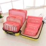 6pcs Travel Storage Bag Large Capacity Luggage Clothes Sorting Organizer Set Suitcase Pouch Case Shoes Packing Cube Bag - Image 2