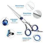 Hairdressing Scissors Stainless Steel Professional Hairdressing Scissors Cutting Thinning Scissors Barber Shear Home Salon - Image 3