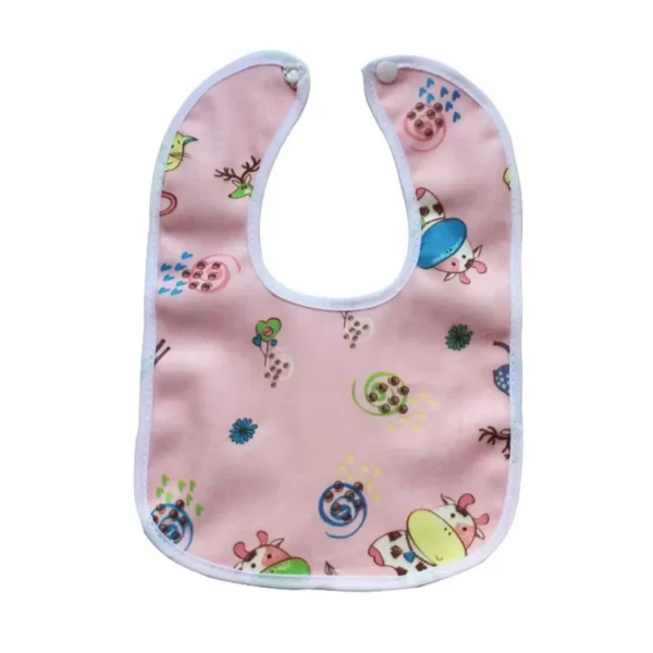 Baby Cartoon Snap Waterproof Bib Super Soft Baby Bib Newborn Crystal Velvet Saliva Towel - Image 5