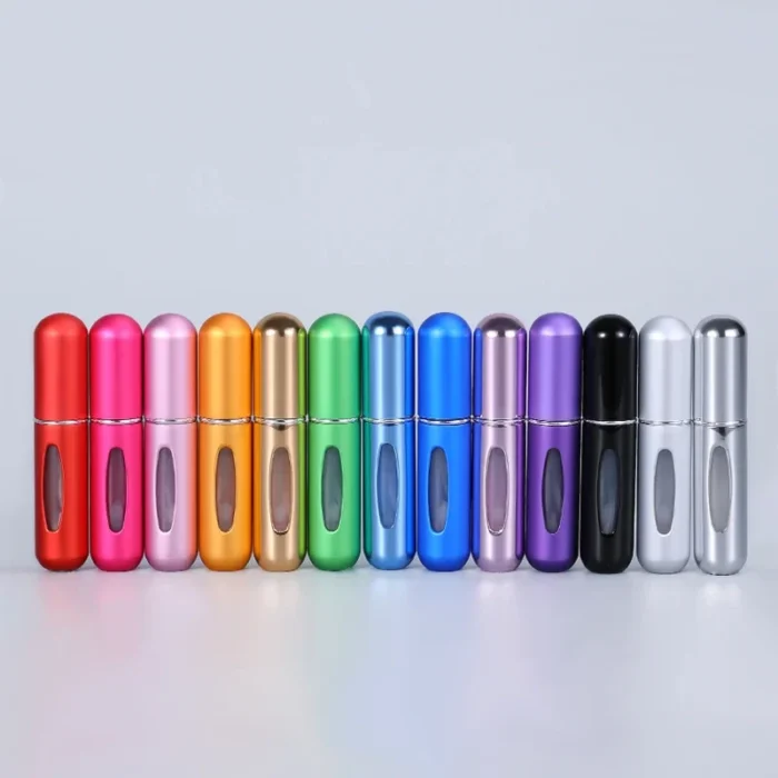 kf-S437cc8da6dd84a18aacc05e58a9407b40 5/8ml Refillable Perfume Spray Atomizer Aluminum Perfume Spray Scent Pump Perfume Atomizer Refillable Mini Bottle for Travel - Image 4