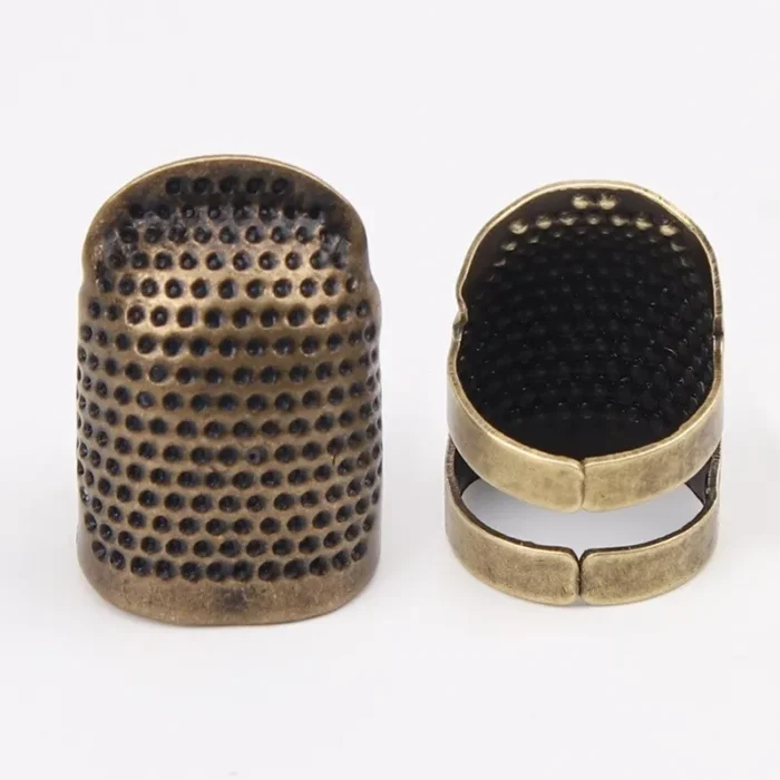 kf-S44a594daf0744b5ab7af292e6f19d60eg 1pc Copper Thimble Sewing Retro Finger Protector Anti Slip Ring For Protect Fingers During Sewing Sewing Supplies Sewing Kit - Image 4
