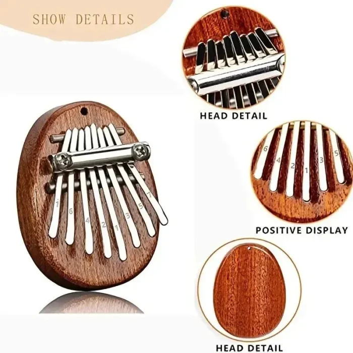 kf-S44b6c4fcbbaf4b9e9587421921afa091G 8 Key Mini Wooden Kalimba High Quality Exquisite Finger Thumb Piano Marimba Musical Good Accessory Pendant Gift - Image 4