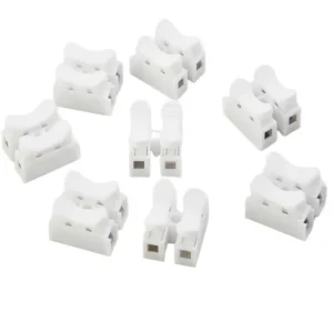 20pcs CH2 Spring Quick Wire Connectors Cable Clamps Terminal Block LED Strip Light Replace Electrical Tapes Cable Clamp Tools