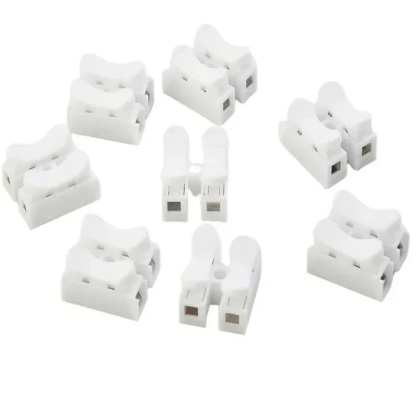 20pcs CH2 Spring Quick Wire Connectors Cable Clamps Terminal Block LED Strip Light Replace Electrical Tapes Cable Clamp Tools - Image 2