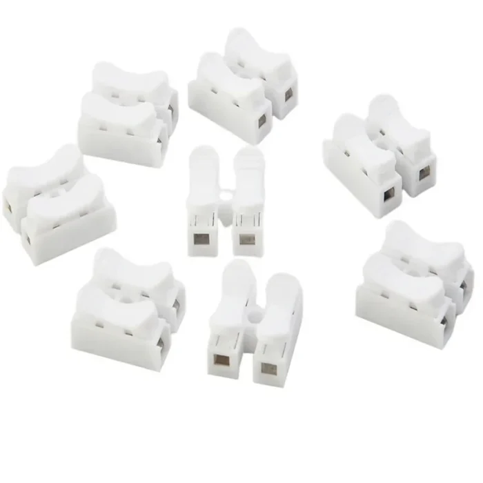 20pcs CH2 Spring Quick Wire Connectors Cable Clamps Terminal Block LED Strip Light Replace Electrical Tapes Cable Clamp Tools - Image 2