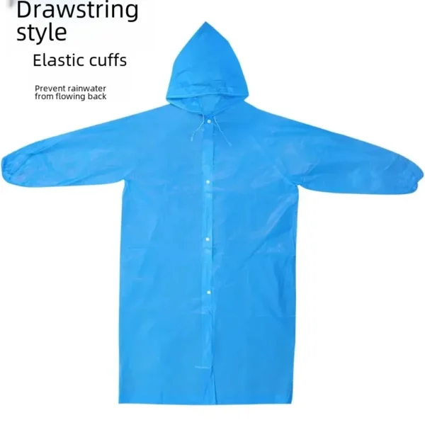 Non-disposable Thickened Frosted Waterproof Adult Men Women Children Integrated Semi-transparent Hiking Raincoat - Image 2