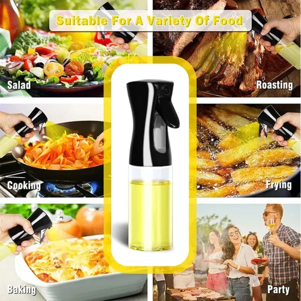 1PC 200/300ml Oil Spray Bottle Camping BBQ Cooking Kitchen Baking Olive Oil Dispenser Vinegar Air Fryer Sprayer Salad Gadgets - Image 5