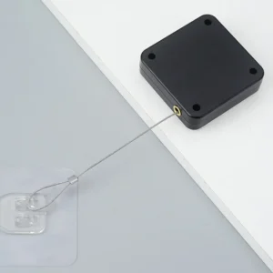 1pc Black Punch Free Automatic Sensor Door Closer Automatic Shutdown Device Non Punching Telescopic Sliding Door Device