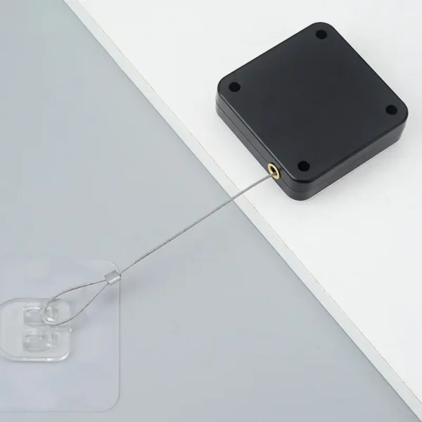 1pc Black Punch Free Automatic Sensor Door Closer Automatic Shutdown Device Non Punching Telescopic Sliding Door Device - Image 5