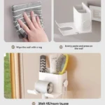 1 Pc Hair Dryer Storage Rack, Bathroom Dressing Table MultifunctionalStorage Rack, No Punching Blow Dryer Wall Mount Bracket - Image 5