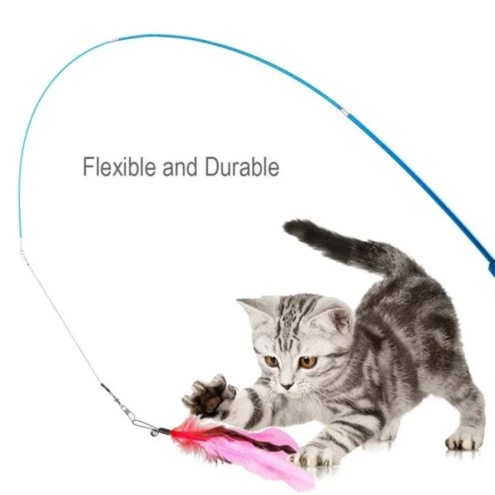 kf-S4d184a9b37b34574a7b7512cb405557cT 11pcs Replacement Cat Feather Toy Set Feather Replacement Head Retractable Cat Stick Cat Products - Image 2