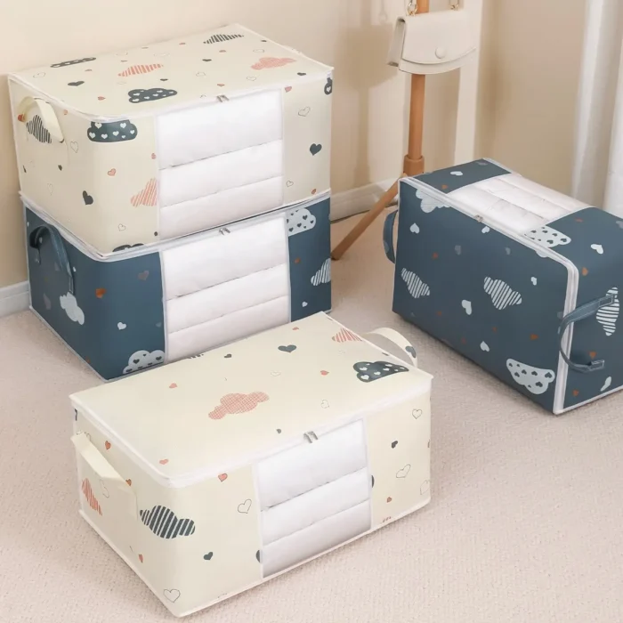 kf-S4d9f8c9b4a21425eab7d229aba08cce7r Large Capacity Clothes Storage Bag Organizer With Reinforced Handle Suitable For Blankets Bedding Foldable With Sturdy Zipper - Image 2